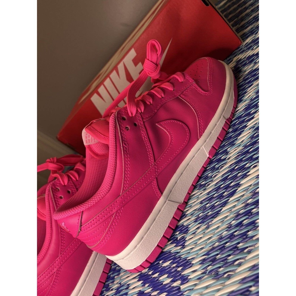 Nike Dunk Low Hyper Pink/White DZ5196 600 Women’s Size 8 - Picture 7 of 9